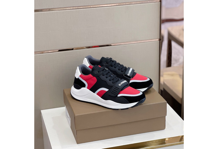 Bur*berry Vintage Check, Leather and Mesh Sneakers