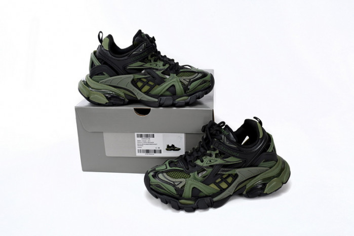belanciaga Track 2 Sneaker Military Black 568614 W3AE1 2311