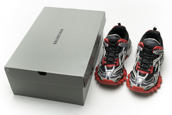 belanciaga Track 2 Sneaker Grey Red 570391 W2GN3 1003